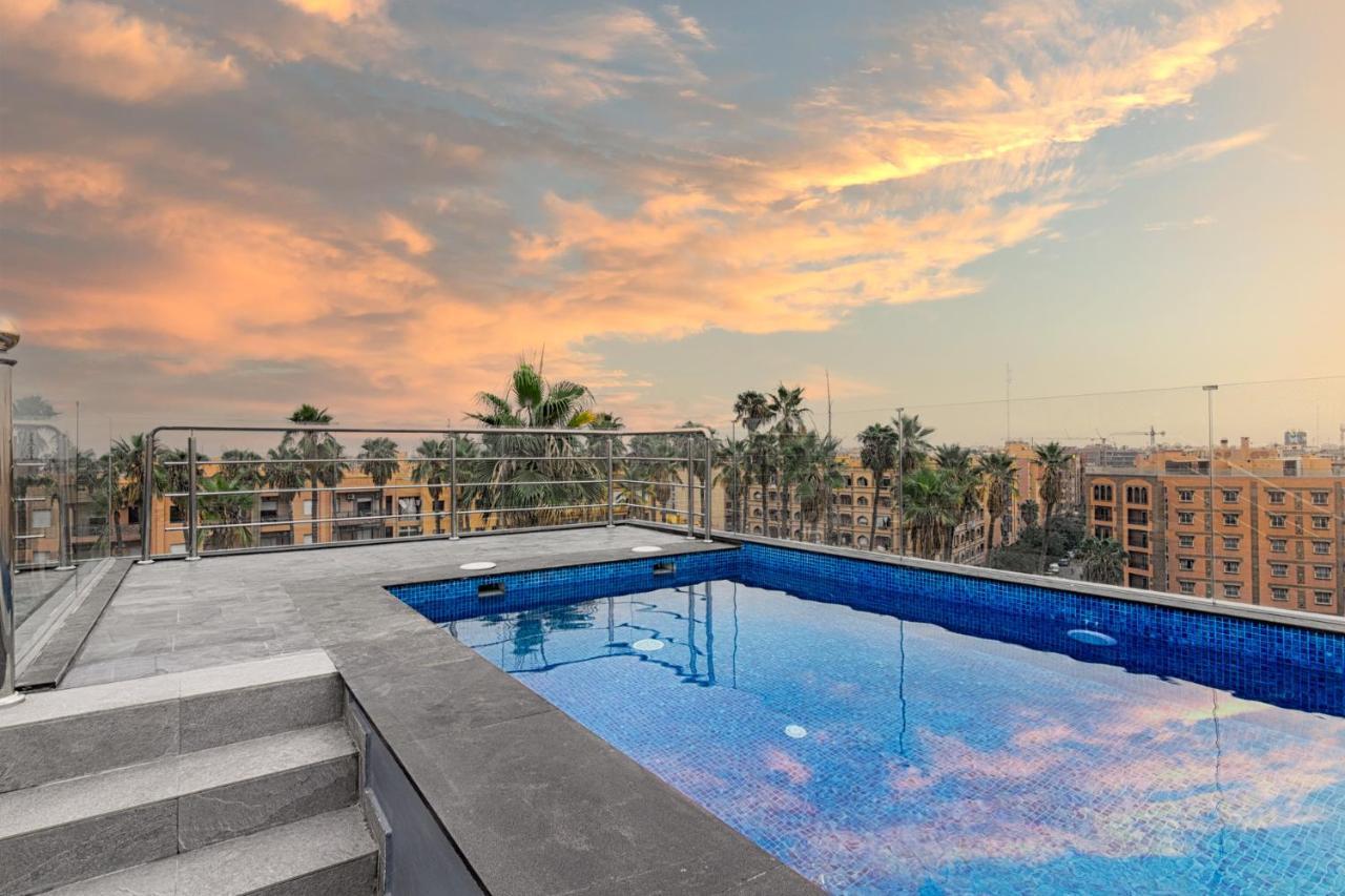 Rooftop Pool, Bright & Cozy Apartment In City Center Marrakesch Exterior foto